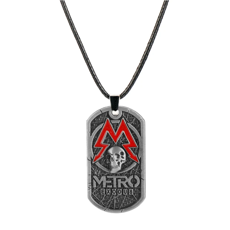 A necklace Игры ювелирные изделия Metro Exodus 2033 кулон с биркой для собак подвеска кожаная металлическая цепочка ожерелье s Шарм Косплей Подарки для детей мужчин - Окраска металла: A necklace