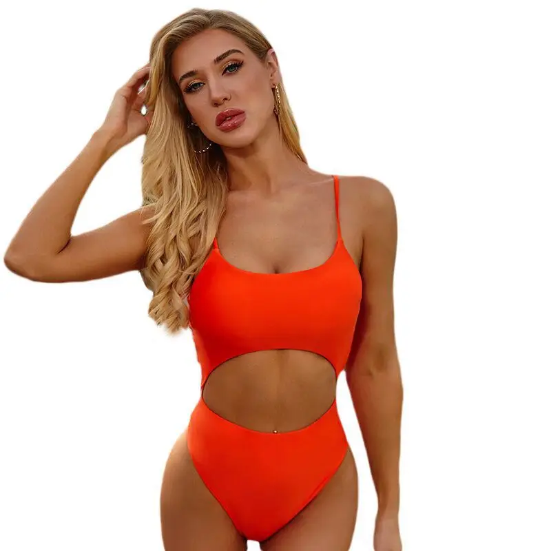 

2021 New Style Swimsuit Sexy One-Piece Swimsuit Open Belly Hot Bikini Bathing Suit Women