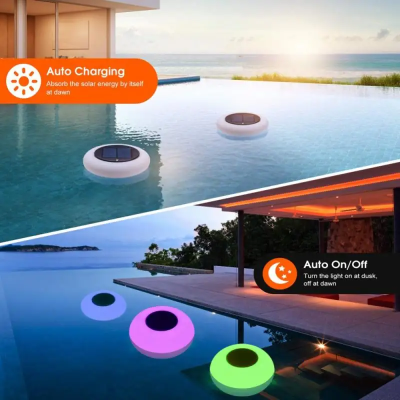 

Solar LED Luminous Inflatable Light Multi Color Changing Floating Light Waterproof Swimming Pool Decoration Underwater Lamp