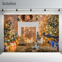 indoor christmas light backdrop xmas tree toy gifts home decor family party photo picture background photography props photocall