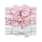 3 шт.компл. цветочный Бант Детская повязка на голову в горошек повязка на голову для маленьких девочек хлопковые аксессуары для волос для новорожденных