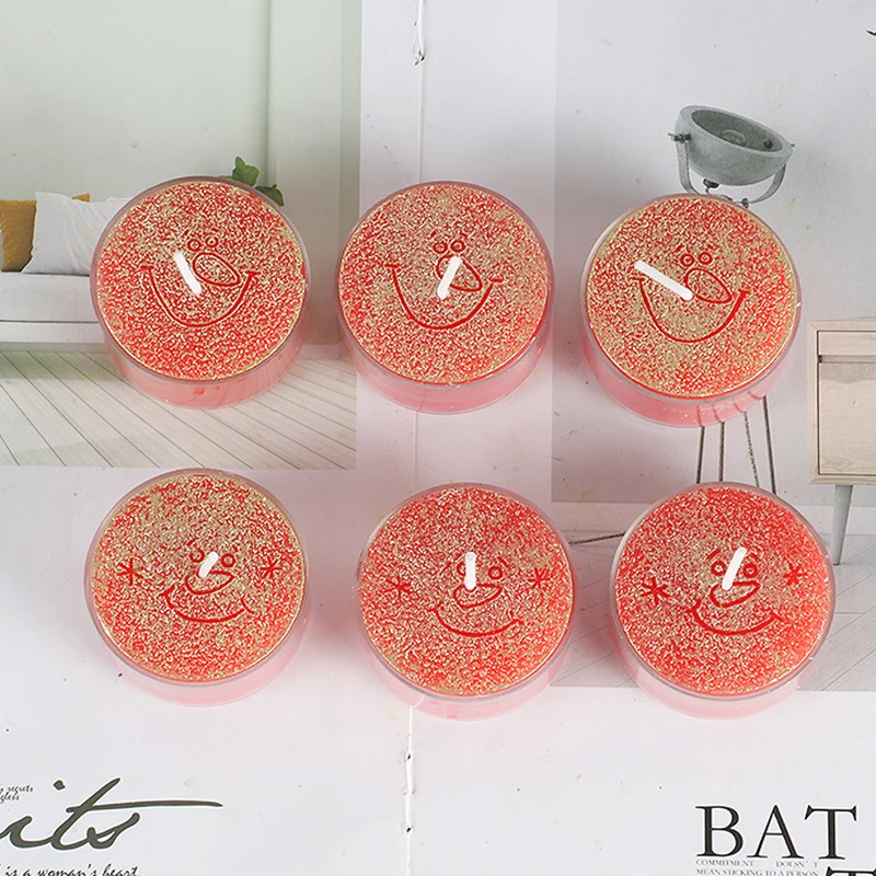 Два вида смайликов Свеча маленького размера 4 шт. в наборе форма для свечей moule bougie