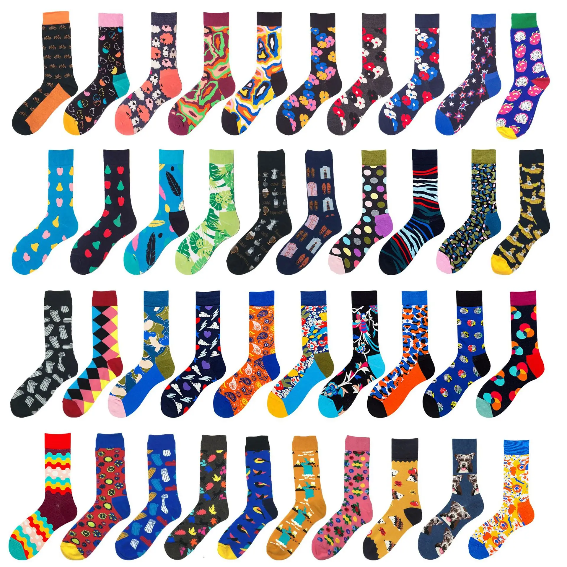 

Funny Flower Plant Cotton Socks For Women Square Fashion Harajuku Girl Casual Short Lady Black Houndstooth Grid Womens Sheep Sox