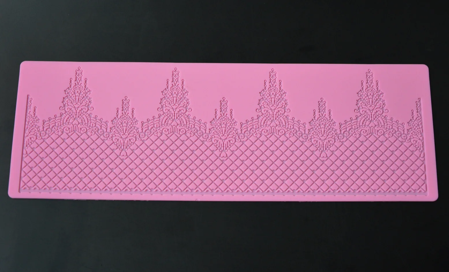 Новинка большой размер корона кружевной коврик помадка торт силиконовая форма