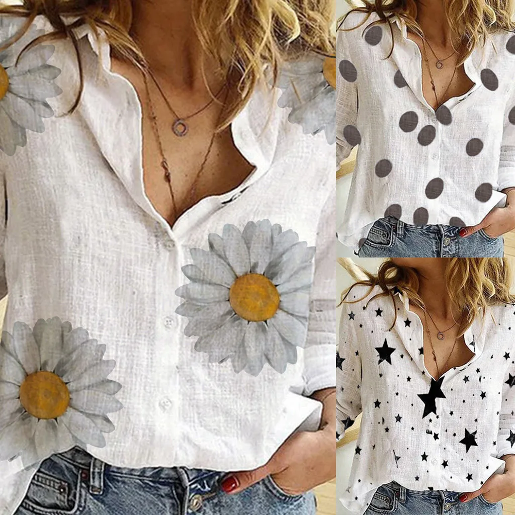 

Ladies floral Printed Women's Shirt casual Elegant Blouse Women casual 2020 short Sleeve Female Clothes Loose Shirt