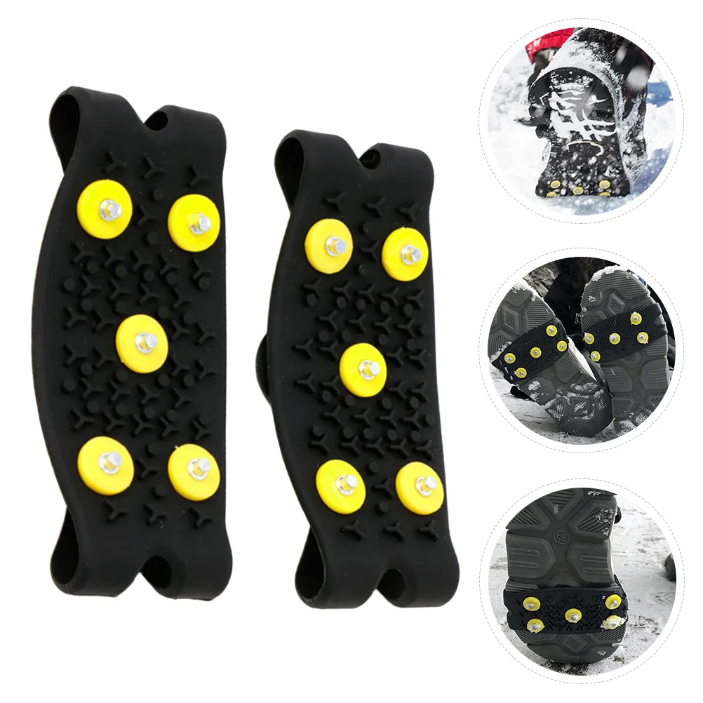 

2 Sets of Practical Ice Gripper Shoes Cover Anti-skid Climbing Shoes Grippers