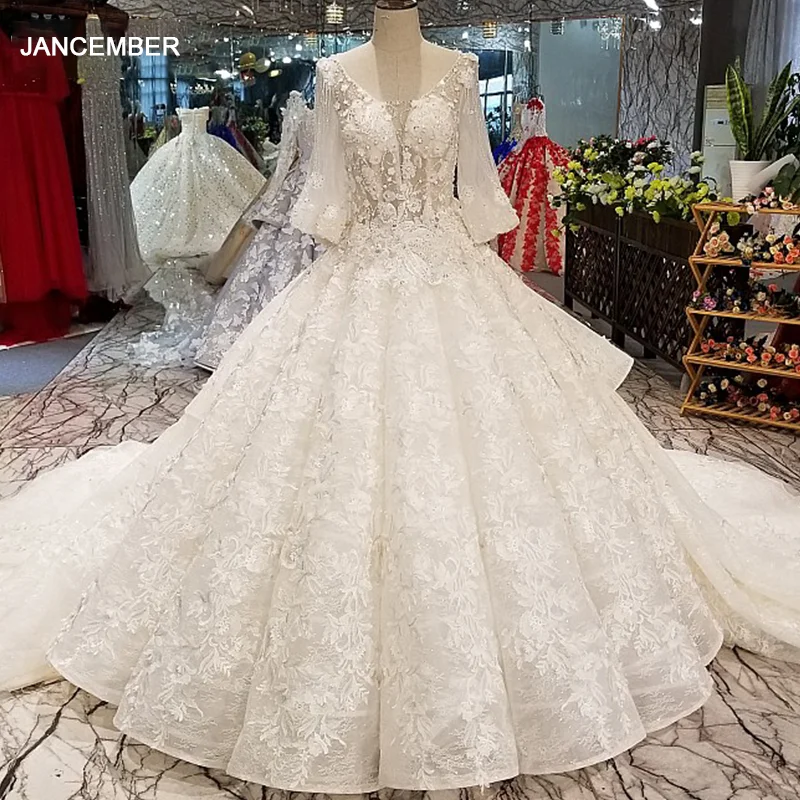 LS14400 свадебное платье с рукавамифонарь рукав оптовая красоты нарядное 2018 Сделано