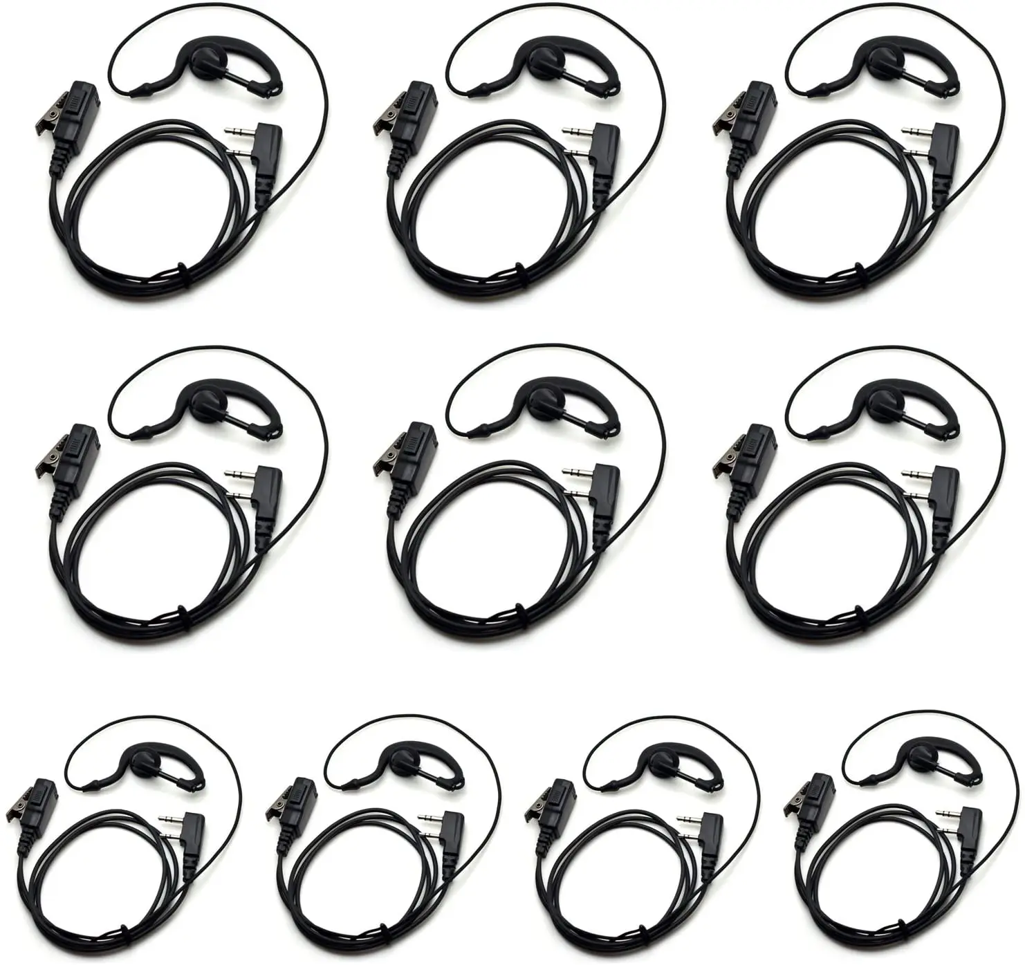 

10 упаковок наушников Radioman гарнитура для Kenwood Puxing 'd xun Baofeng UV5R UV82 TK3207 KGUVD1P двухстороннее радио 2-контактный наушник с микрофоном