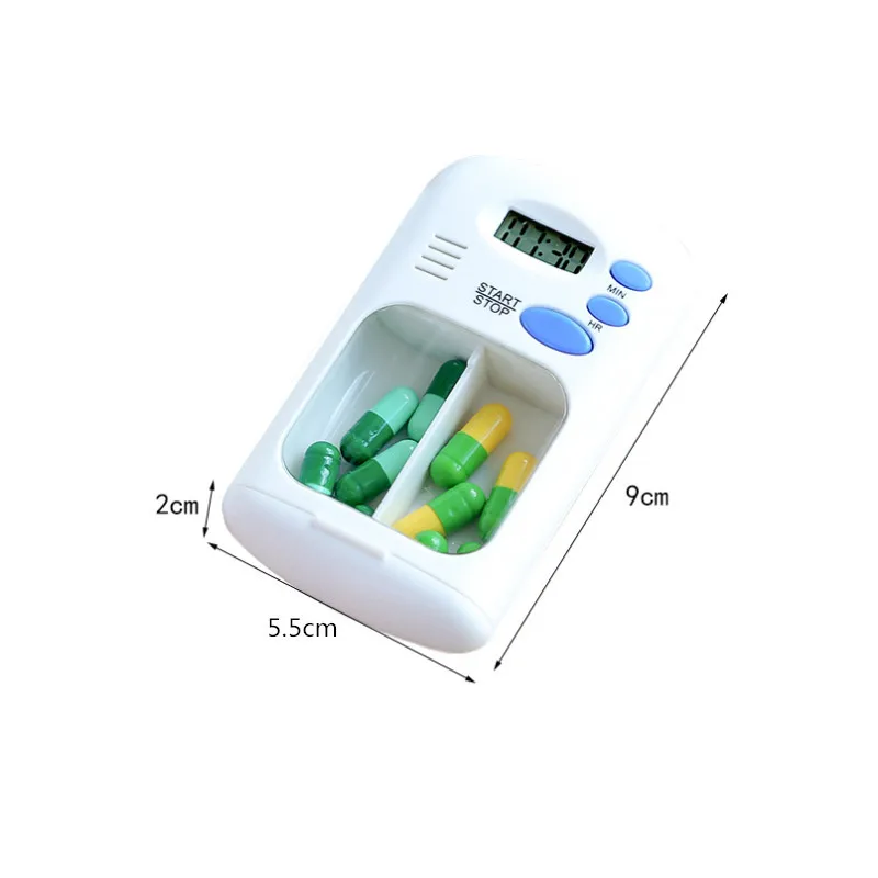 Органайзер для лекарств 2 ячейки с электронными напоминаниями|Коробки и ящики