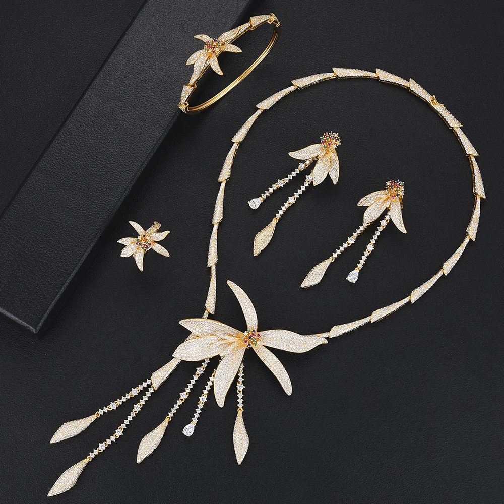 LARRAURI известный бренд роскошный шарм массивный Нарцисс цветущие цветы ювелирные