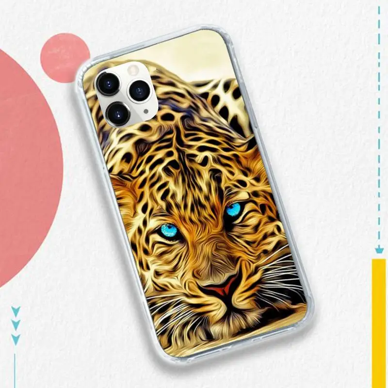 

Fashion Tiger Leopard animal Phone Case for iPhone 11 12 pro XS MAX 8 7 6 6S Plus X 5S SE 2020 XR