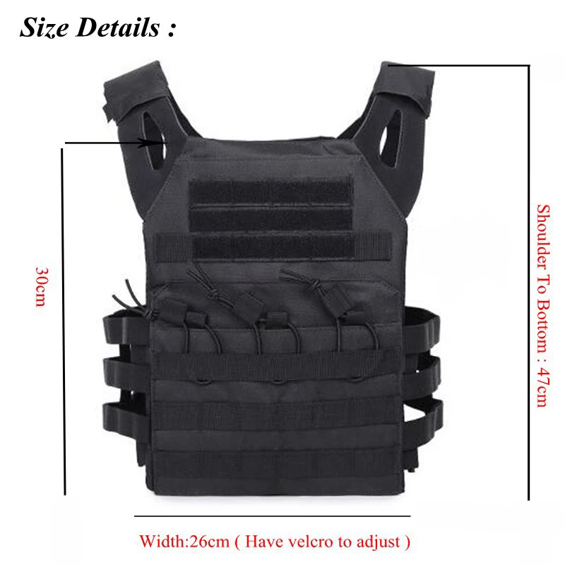 

JPC Vest Tactical Equipment Plate Carrier Molle Vest With Triple Magazine Pouch Accessories Bag Hunting Airsoft Vest