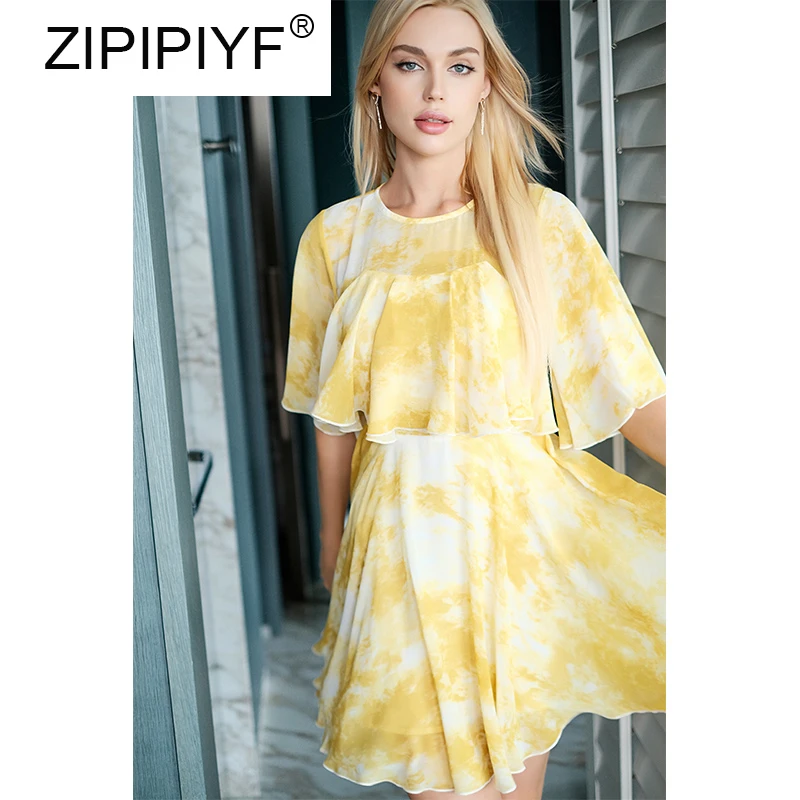 

Летнее женское платье 2021, повседневные Модные Платья с цветочным принтом и круглым вырезом, Пляжная Базовая Женская одежда, женская одежда ...