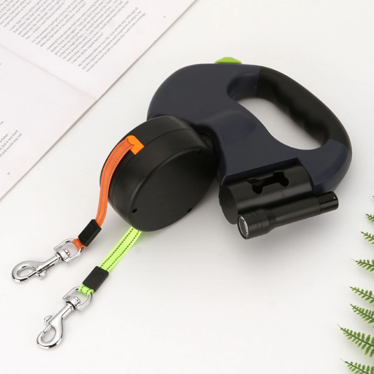 Поводок-рулетка светоотражающий 3 м для маленьких/средних/крупных собак весом до