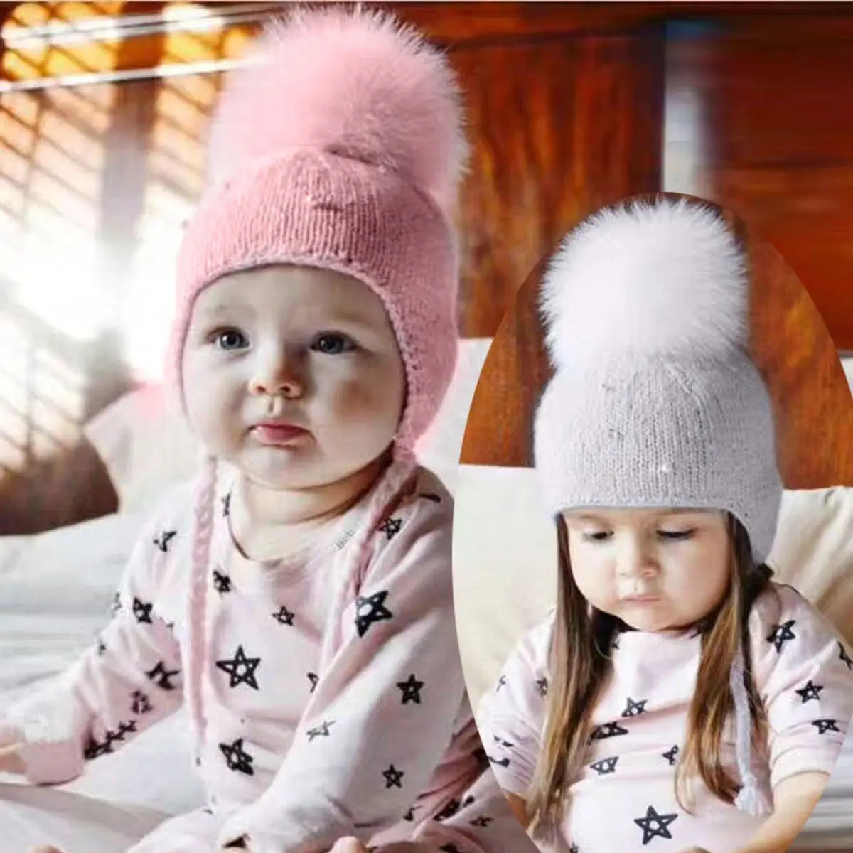 2020 New Fashion Newborn Toddler Kids Baby Boy Girl Infant Cotton Pearl Hat Woolen Cap Gifts Winter | Детская одежда и обувь