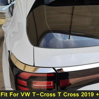 lapetus rear trunk door handle molding garnish strip tail lights lamp cover trim for vw t cross t cross 2019 2021 accessories
