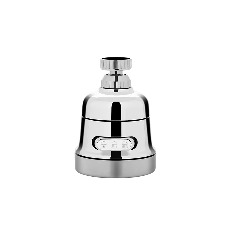 

360 Degree Rotatable Adjustment Faucet Kitchen Accessories Splash Proof Stainless Steel Three Gears Water Filtration Adapter