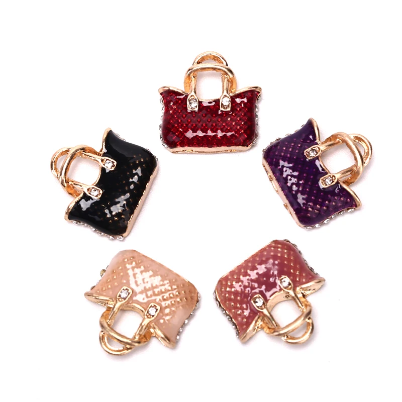 10 шт. эмалированный сплав сумка леденец Конфеты амулеты подвески капли масла DIY