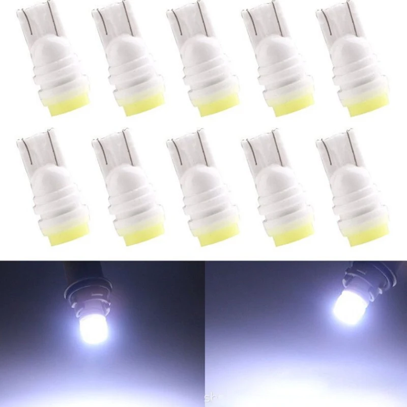 Белый DC12V T10 194 W5W COB керамический корпус 1 5 W Автомобильный внутренний светодиодный