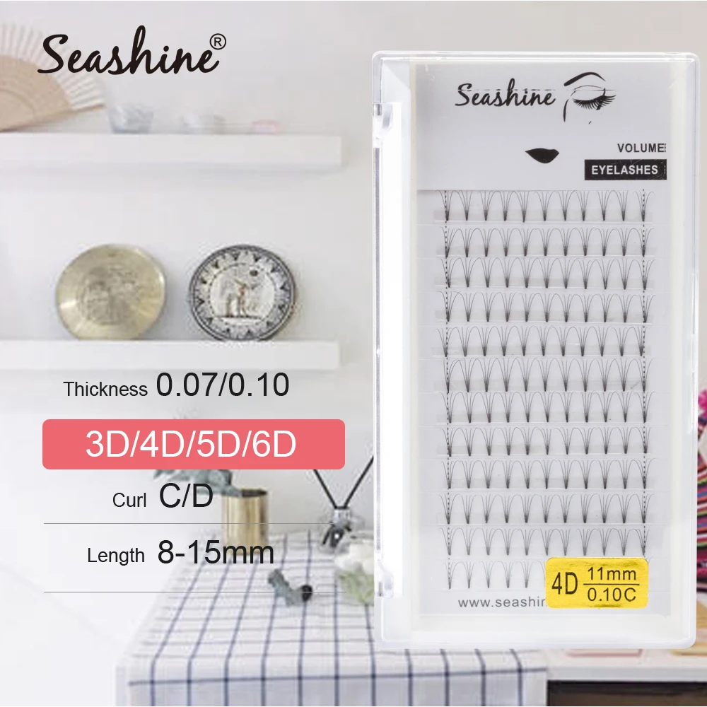 

Seashine Eyelashes Premade Volume Fans Pre Made Fans Lashes Extension Natural Soft Individual Eyelashes Fans Eyelashes