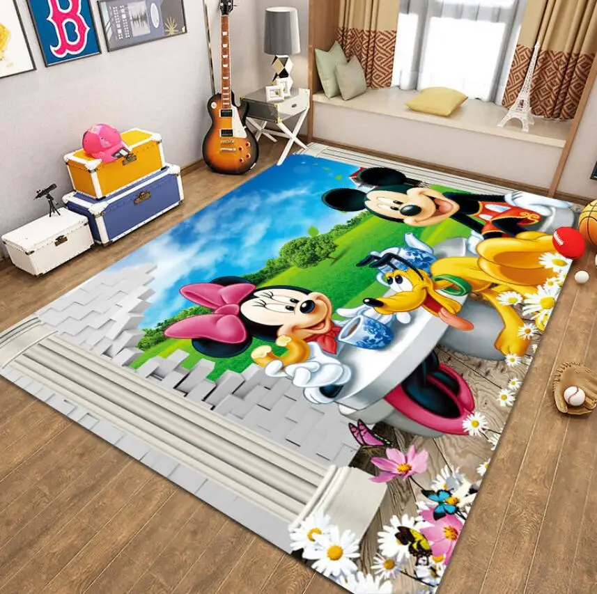 

Mickey mouse Mat Bathroom Child boy girl Carpet Hallway Doormat Anti - Slip Bathroom Carpet Absorb Water Kitchen Mat/Rug