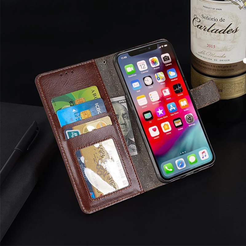 Чехол-кошелек для iPhone 11 Pro Max флип-чехол из искусственной кожи мешки кожаные