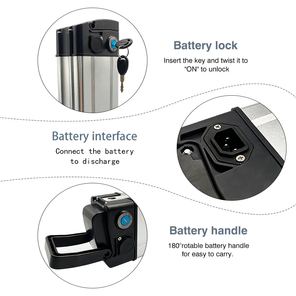 Новейший литиевый аккумулятор HaiLong для велосипеда с электроприводом на 18650 ячеек 52В 7,5Ач 10Ач 12,5Ач мощных электрических велосипедных превращений.