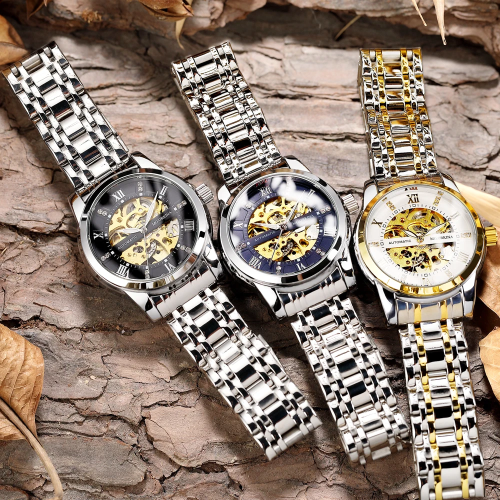 Часы-скелетоны Мужские механические с автоподзаводом MGORKINA 2020 | Наручные часы