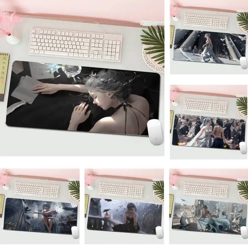 

Anime Girl Rubber Mouse Durable Desktop Mousepad L Large Gamer Keyboard PC Desk Mat Computer Tablet Gaming Mouse Pad