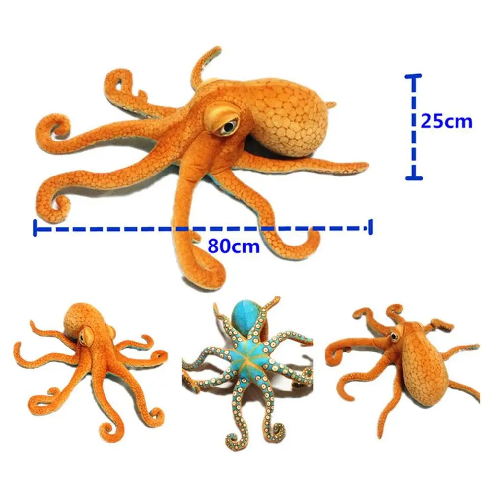 

50cm Giant Simulated octopus Stuffed Toy High Quality lifelike Stuffed Sea Animal Doll Plush toys for Children Boy Xmas Gift