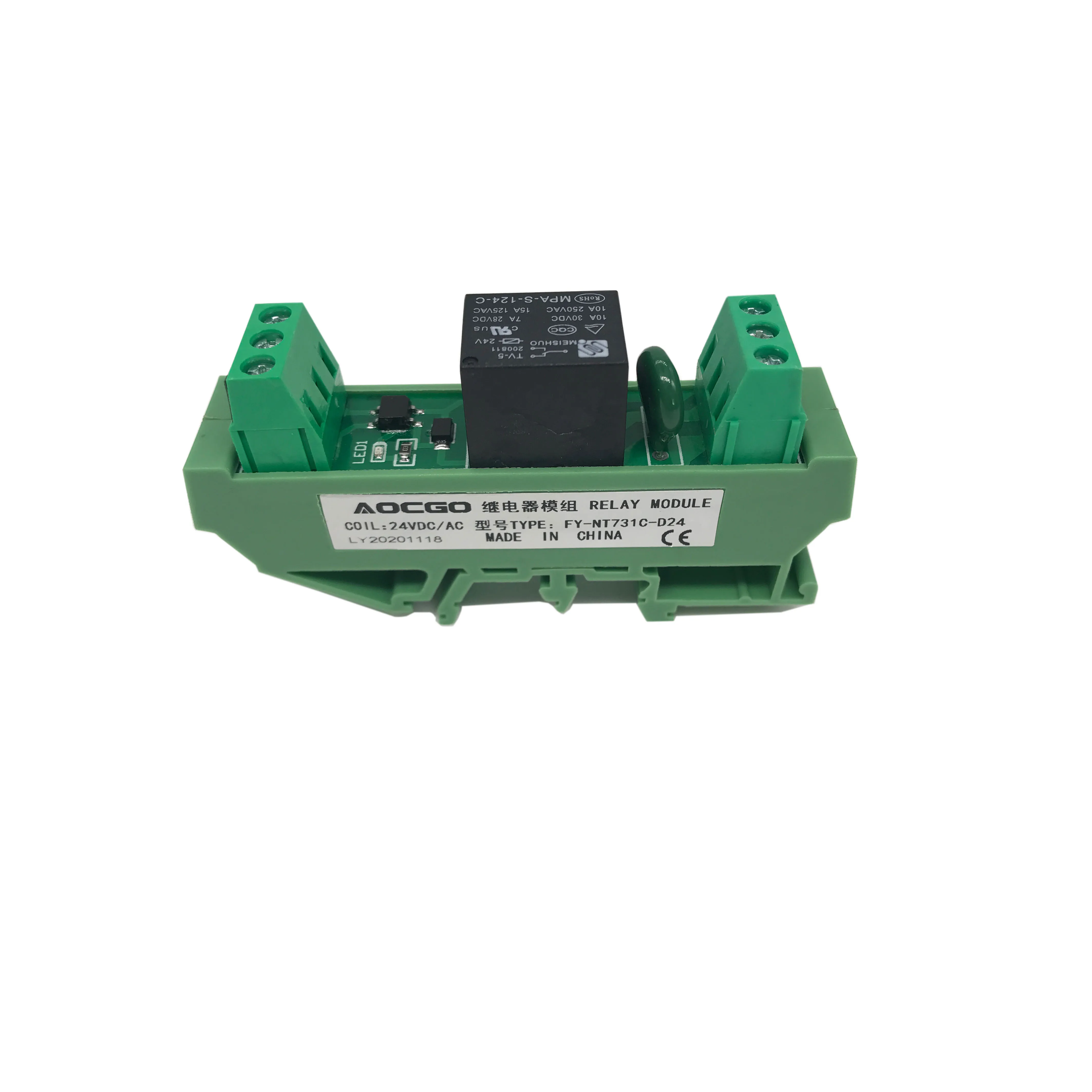 1 канал T73 AC/DC 24V DIN рейка релейный модуль|din rail mounted relays|din mounting raildin relay module |