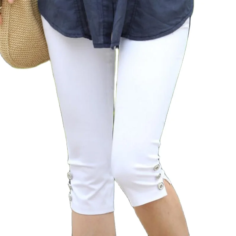 Размер S-4XL эластичные леггинсы Капри модные карандашные брюки распродажа