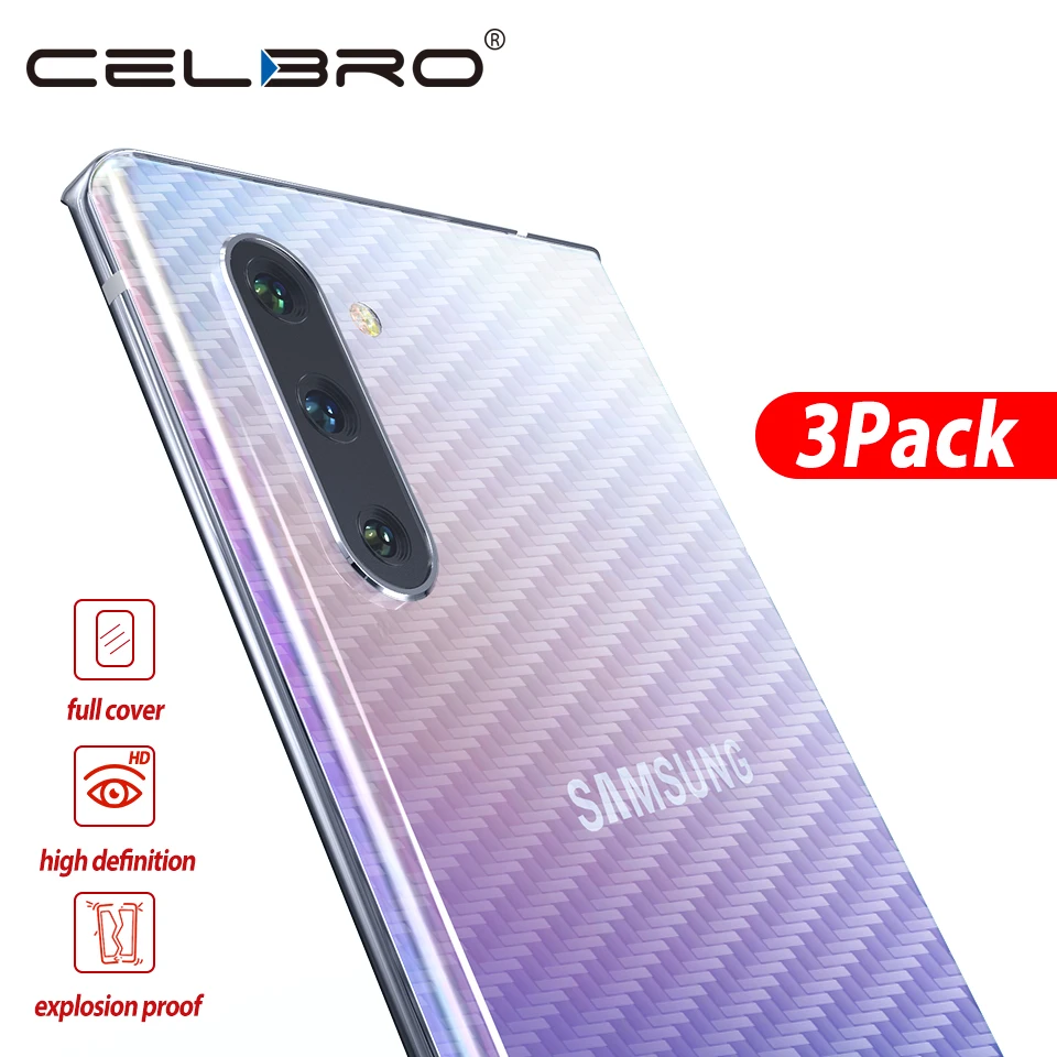 Наклейка под Углеволокно пленка для samsung Note 10 Plus задняя наклейка для samsung Galaxy Note10 Pro Plus 5G Защитная пленка для телефона