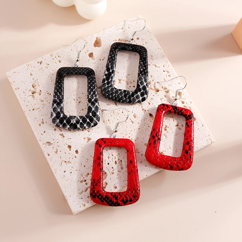 

European Punk Hollow Geometric Statement Drop Earrings for Women Brincos Fashion Jewelry for Girls Party Gift