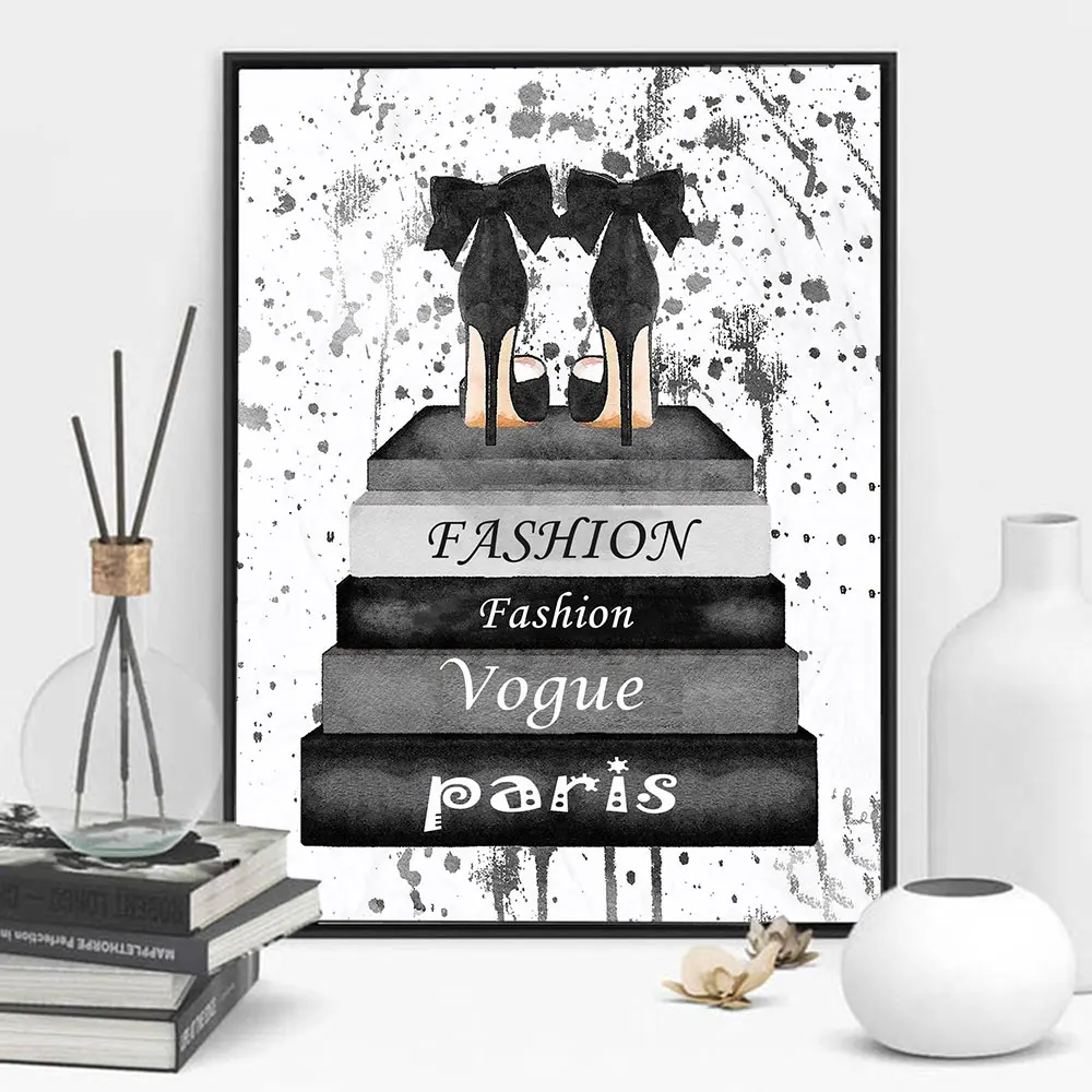 Модная книга холст плакат работа на заказ Книга в стиле Vogue декоративная печать