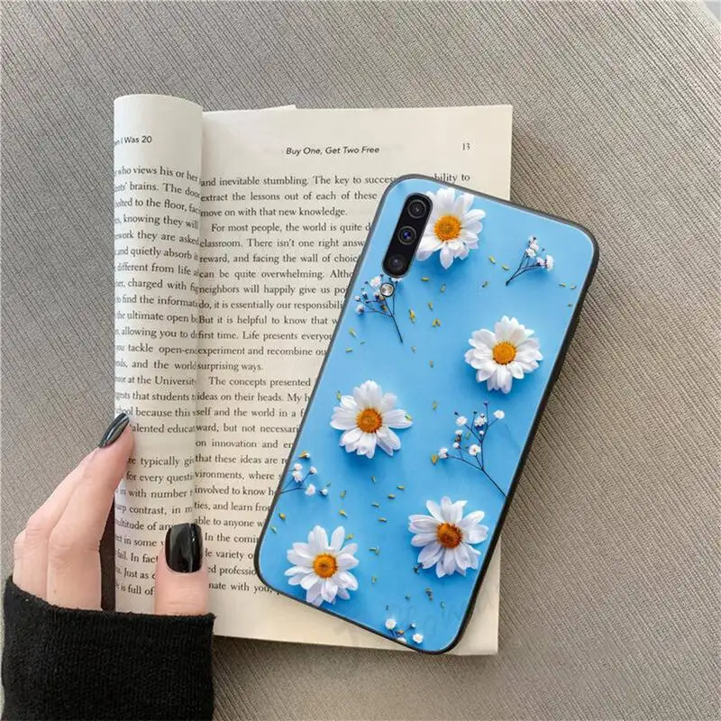 

Vintage Daisy Flower art Phone Case For Samsung galaxy S 9 10 20 A 10 21 30 31 40 50 51 71 s note 20 j 4 2018 plus