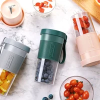 portable home electric juicer cup with 2 lid personal size blender usb rechargeable fruit vegetable mixing machine multifunction