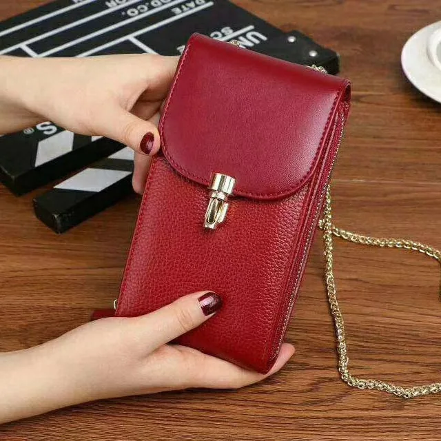 Женская сумка для телефона из натуральной бычьей кожи модная женская наплечная