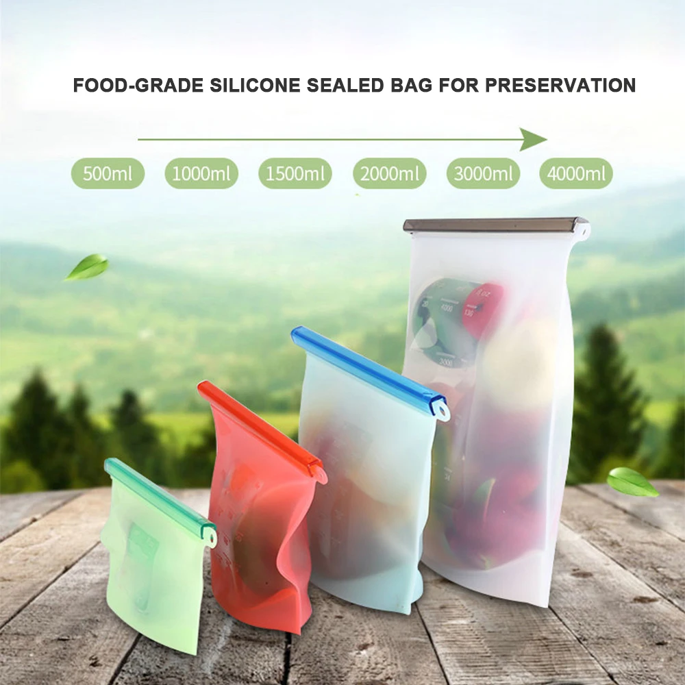 Многоразовые Пакеты для холодильника кухонные пакеты хранения пищевых