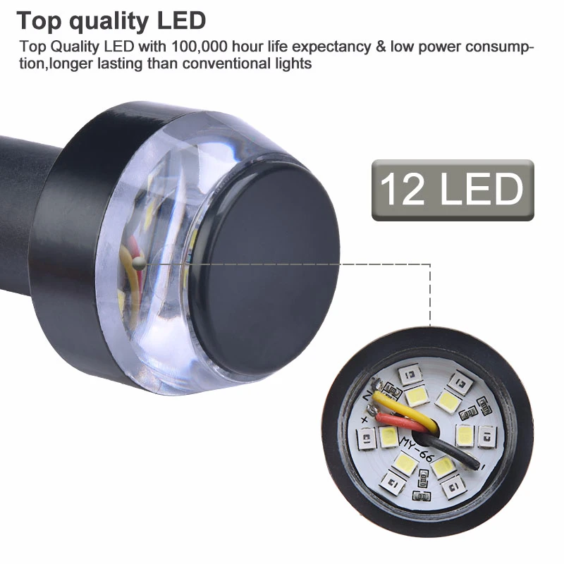 2 шт. светодиодный указатель поворота на руль мотоцикла 12 В| |