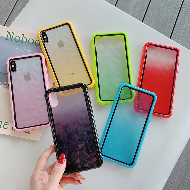 Модный прозрачный противоударный чехол для телефона iPhone 11 Pro Max X XS XR XS Max 8 7 6 6S Plus мягкая защитная задняя крышка