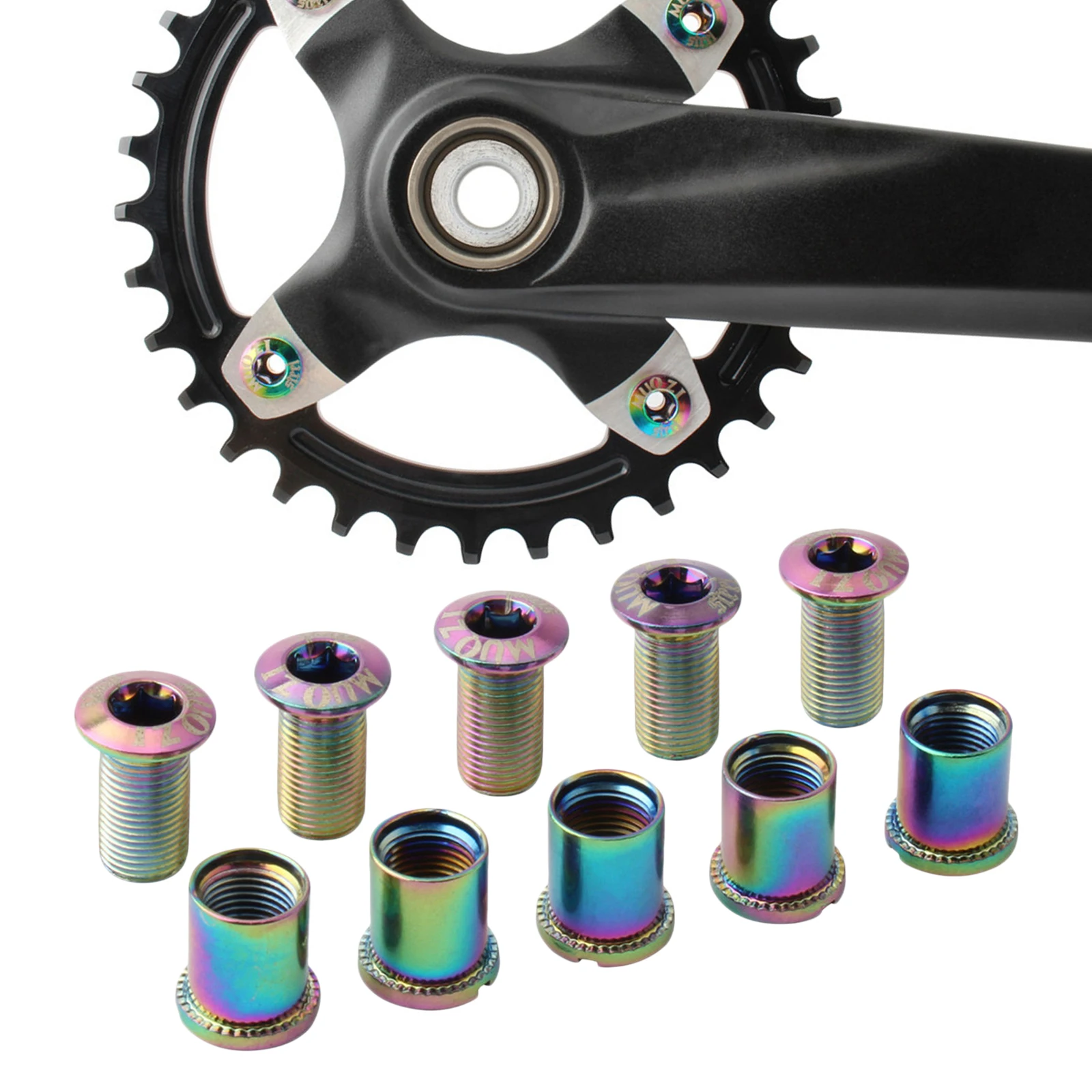 5x Сталь передняя Звездочка Болт гайки велосипедная звездочка цепной передачи