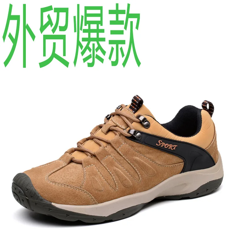 

Wish cross-border man climbing shoes speed sell through foreign trade leisure mountaineering outdoor leather hiking shoes out