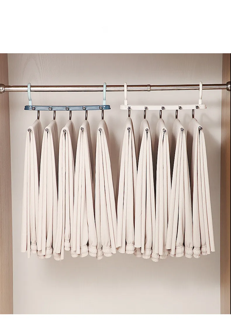 

1PC Multifunctional Folding Trouser Rack Clip Household Hanger Trouser Clip Pants Hook Multi-layer Magic Storage Rack OK 1169