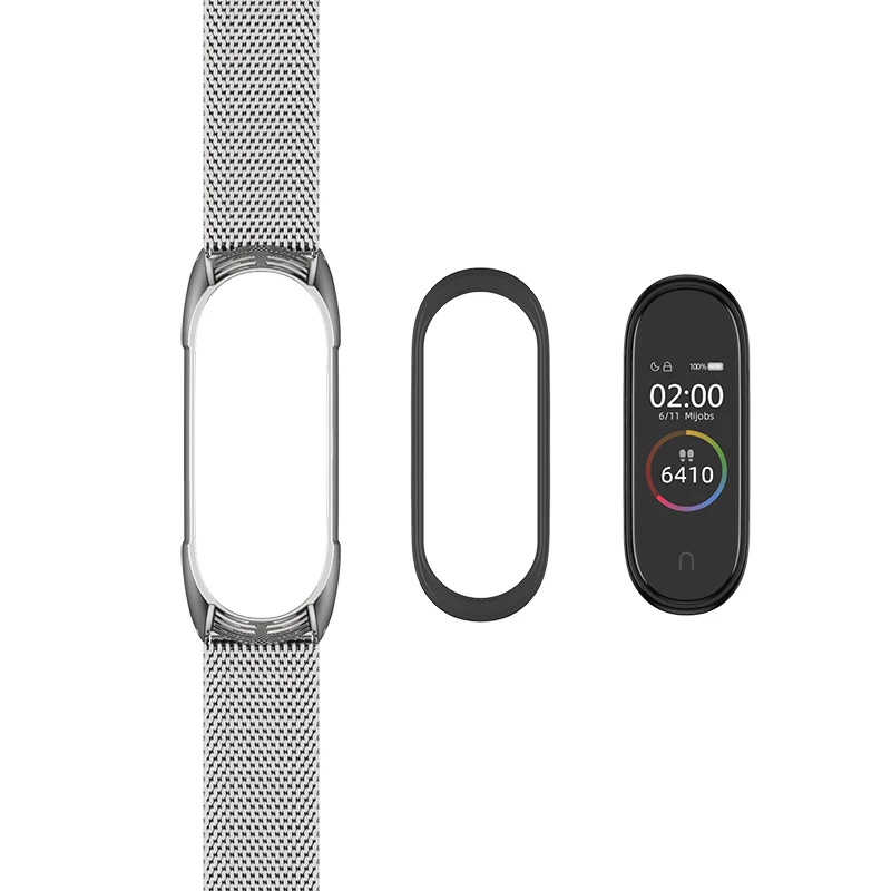 Миланский ремешок для xiaomi Mi Band 4 correa mi band 3 смарт браслет в стиле TF металлический