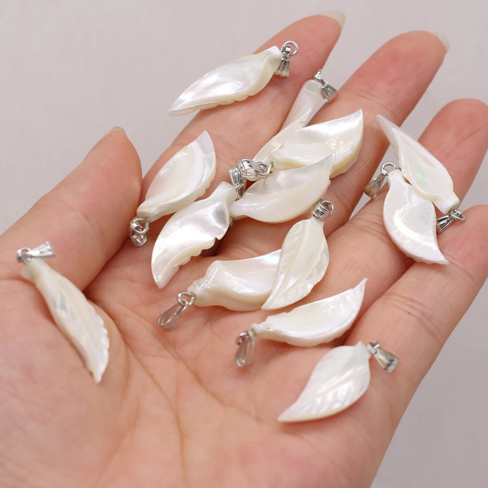 

3 шт., женский кулон в форме листа, 10 х30 мм