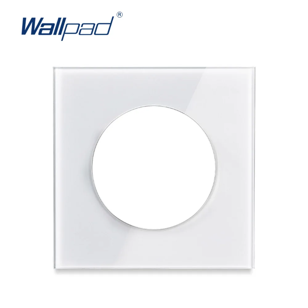 Wallpad одиночное закаленное стекло панель только 86*86 мм белый и черный круглый круг