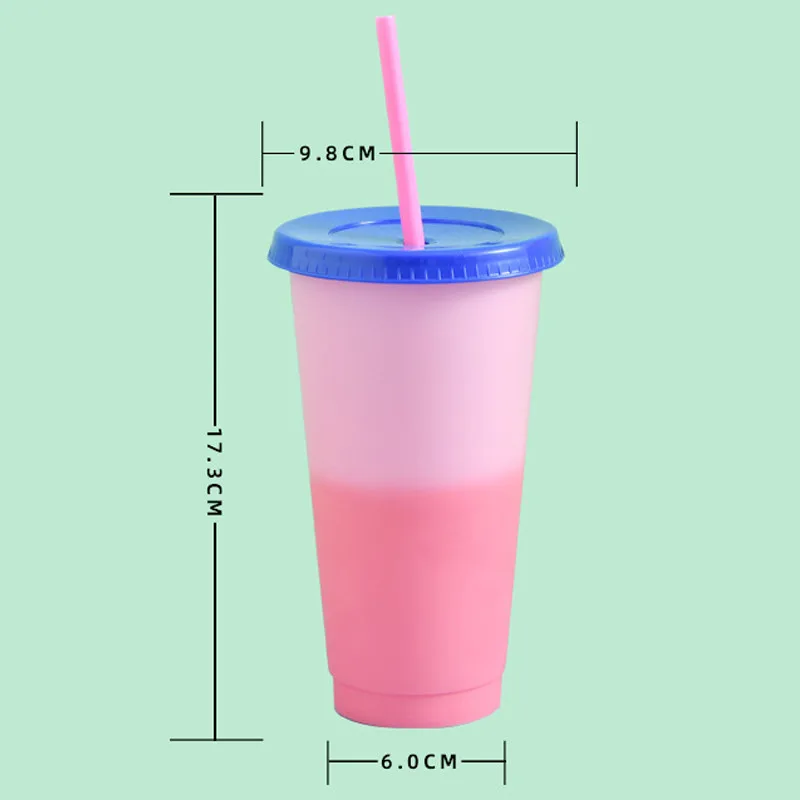 

Large Capacity Coffee Cup With Lid Color Changing Cups Reusable Cups Plastic Tumbler Matte Finish Reusable Plastic Water Mug