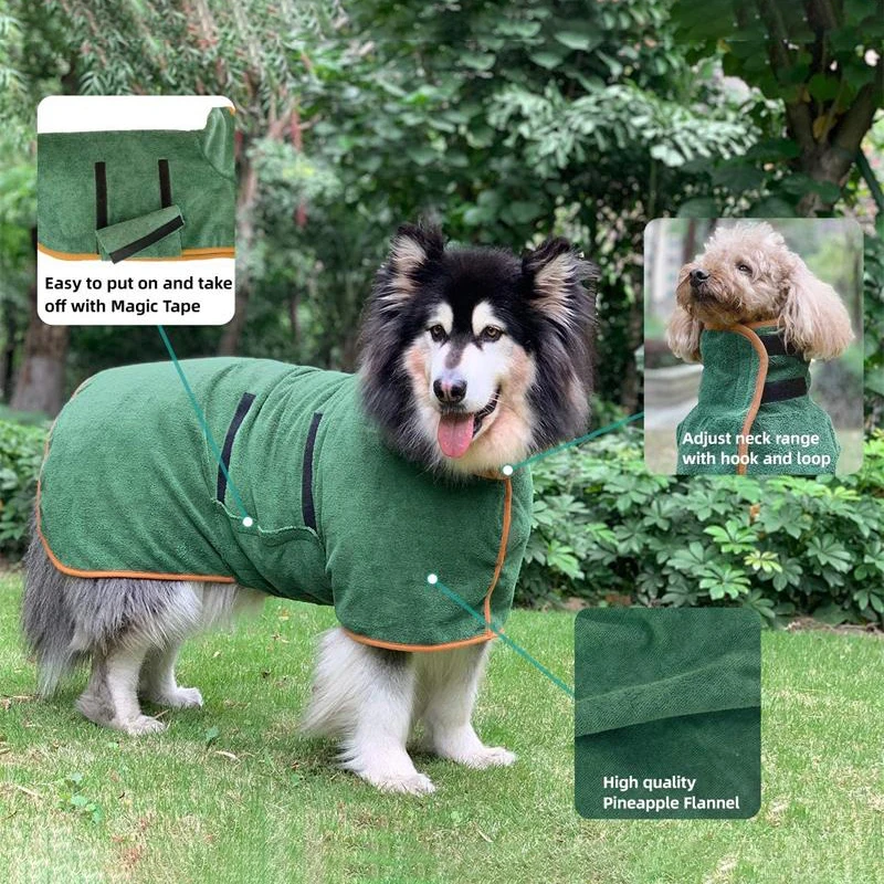 Халат для собак Мягкий банный халат домашних животных полотенце больших и