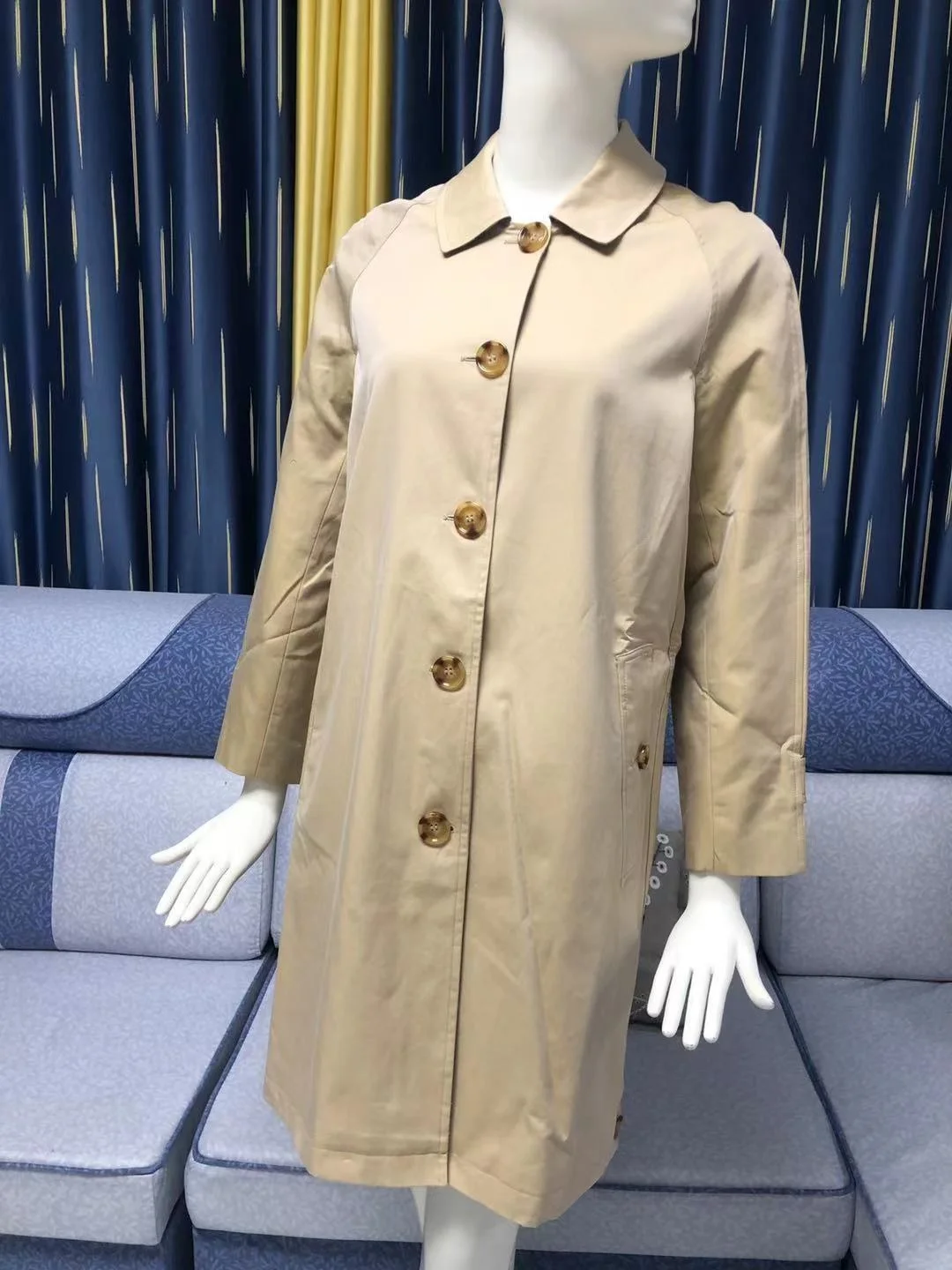 

SHZQ ветровка женская новая весенняя одежда длинная приталенная куртка цвета хаки в британском стиле с двойной личной курткой